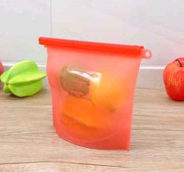 Silicone fresh-keeping bag vacuum sealed bag food  storage bag refrigerator food fruit storage bag