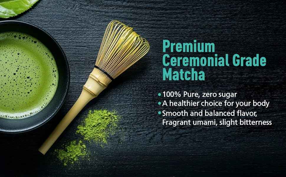 Matcha--Emerail Premium Culinary Grade Organic Matcha Green Tea Powder,Premium Unsweetened,100 Pure Matcha Powder,Smoothies,and Baking 70g 2.5oz-Ships From US-Tea-Coffee Mate
